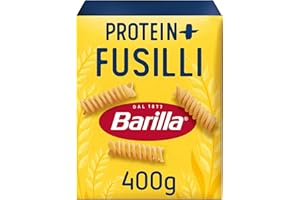 Barilla Fusilli Protein Plus - High-Protein Italian Pasta Made with Durum Wheat & Pea Protein - 20g Protein per 100g - Source of Fibre - Classic Short Shape - Single Pack (1 x 400g)