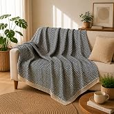 Premium Pamuklu Lilyana Koltuk &Ouml;rt&uuml;s&uuml; 170x210 cm, &Ccedil;ift Taraflı Dekoratif Şal, Tekli, &Uuml;&ccedil;l&uuml;, Kanepe, &Ccedil;ekyat ve Berjer İ&ccedil;in Koru
