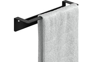 WEISSENSTEIN Porta asciugamani adesivo bagno da parete 30 cm – Porta asciugamani acciaio inox nero