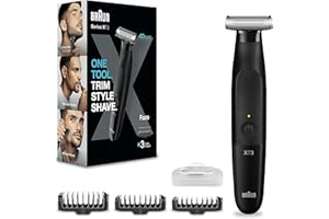 Braun Series X, hybrydowy elektryczny męski trymer do brody i golarka do ciała, Ostrze 4D, SkinShield, wodoodporny, bezprzewodowy XT3100