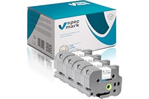 specmark Ruban TZe-261 36mm x 8m Satz x 4 St. Ruban noir sur blanc compatible avec l'imprimante Brother PT P-touch AZe-261 EZe-261 TZ-261 TZ2-261