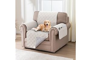 BellaHills Housse de Canapé 100% Imperméable 1 Place, Protection Canape Chien Chaton Griffures, Beige