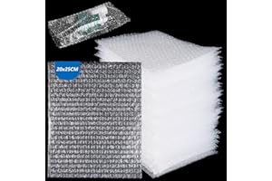 CYEER Lot de 100 sacs à bulles - 20 x 25 cm - Pour emballage d'expédition - Rembourrage résistant aux chocs