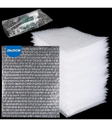 Buste Imbottite In Plastica Trasparenti | Sacchetti A Bolle Per Spedizioni Sicure (2,5x3 - 7,5x12 Pollici)