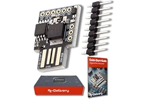 AZDelivery Compatible with ATTiny85 Digispark I2C LED Rev.3 Kickstarter 5V IIC SPI USB Development Board 6 I/O Pins Compatible With Arduino Including E-Book!