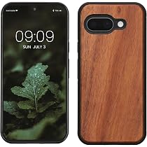 Kwhmobile Holz-Handyhülle Für Google Pixel 7a – Stoßfest, TPU-Innenrahmen, Vintage Braun