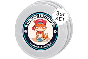 HUND IST KÖNIG® Couvercle de boîte – Couvercle robuste pour boîtes pour garder les aliments pour animaux frais et refermer les odeurs | Couvercle de boîte de 400 g/couvercle de boîte de 800 g