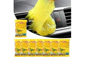 Canzoon 8 Pièces Gel Nettoyant Voiture, Voiture Cleaning pour L'intérieur de la Voiture Kit de Nettoyage pour Voiture, y Compris Le Clavier Nettoyage Facile(Vert Jaunâtre)