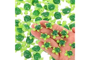 DSLSQD 60 Stück Mini Schildkröten,Mini Grün Schildkröten Harz,Niedlich MiniHarz Figuren,Kleine Schildkröte Figuren,Miniatur Figure für DIY Kunsthandwerk Gartendeko,Landschaftsgestaltung & Heimdeko