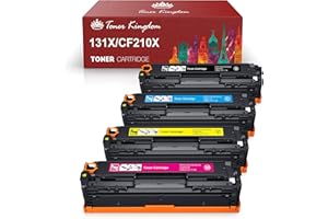 Toner Kingdom Kompatible Tonerkartusche für die Modellreihe HP 131X für CF210X, CF210A, 131A für HP LaserJet Pro 200 Color M251n, M251nw, M276nw, 128A für CF320A, CM1415FNW, CP1525N,125A CB540A, CP1515n, CP1215