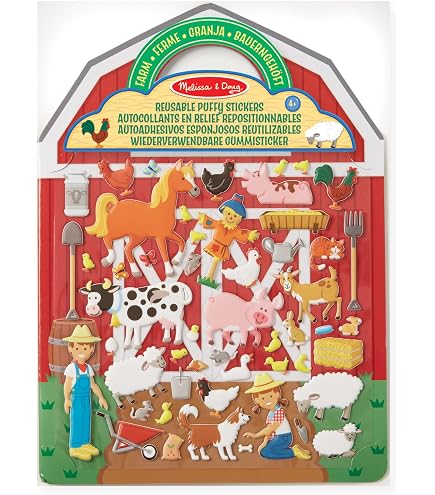 Melissa & Doug Bloc D'Autocollants – Crée Un Visage – 20 Scènes, 250 Autocollants Réutilisables – Dès 3 Ans