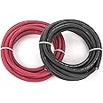 EWCS 1/0 Gauge Premium Extra Flexible Welding Cable 600 Volt COMBO PACK - BLACK+RED - 10 FEET OF EACH - Spec - Made in the USA!