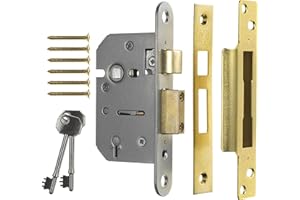 WHITE HINGE ERA 5 Lever Viscount Sashbolt Mortice Lock - 3" Backset with Chrome Finish