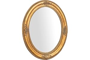 Biscottini Specchio da parete rotondo 64x54 cm | Specchio vintage da parete per la casa | Specchio rotondo bagno e camera