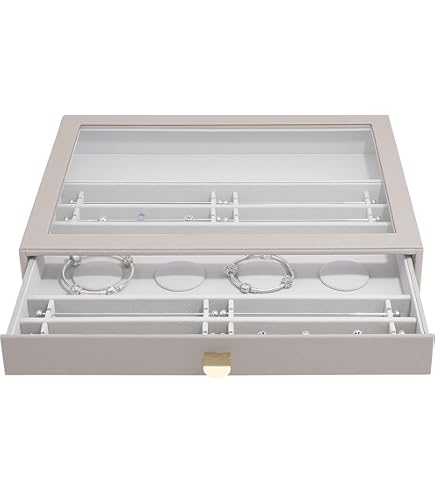 Stackers Blush Pink Supersize Jewellery Box Ring/Accessories Layer With Acrylic Display Lid