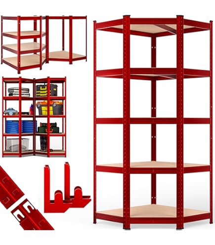 Scaffale Metallico Per Garage 200x60x30 Cm - 5 Ripiani, Carico 175 Kg, Bianco, Per Magazzino O Officina - Foto 5