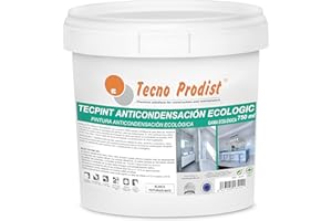 Tecno Prodist TECPINT ANTICONDENSACIÓN ECOLOGIC (750 ml) Pintura anti-condensación ecológica interior - exterior al agua, 100% Natural, Paredes y Techos, Transpirable (BLANCO)