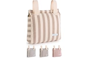 mi bollito – Bolso Carro Bebé | Nueva Colección | Bolsa para Carrito Universal con Cierre de Clic | Ligera, Práctica y con Gran Capacidad | Diseño de Rayas.