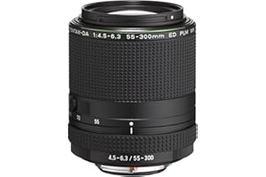HD PENTAX-DA 55-300mmF4.5-6.3ED PLM WR RE Télézoom Autofocus ultra rapide et silencieux Construction tous-temps Distance de mise au point minimale de 0,95 mètres Compact et ultra-léger