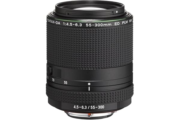 Pentax HD PENTAX-DA 55-300 mm F4.5-6.3ED PLM WR RE Télézoom Autofocus Ultra Rapide et Silencieux Construction Tous-Temps Distance de Mise au Point Minimale de 0, 95 mètres Compact et Ultra-léger Noir