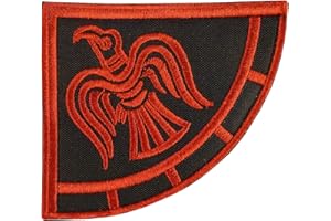 LEGEEON Seltener Wikinger Raben Banner Odin Gott des Krieges Morale Stickerei Hook Patch