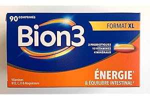 DECATELA Bion3 BION 3 Vitalité - 3 souches Microbiotiques, 10 Vitamines et 4 Minéraux - Format Eco 90 comprimés