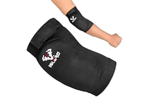 Islero Fitness Protections pour coude, coudières à soutien élastique, pour MMA, arts martiaux, UFC