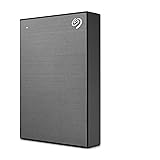 Seagate One Touch, Portable External Hard Drive, 5 TB, PC Notebook and Mac USB 3.0, Space Grey, 1 yr MylioCreate, 4 mo Adobe 