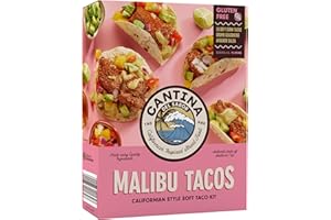 Cantina Del Sabor Malibu Tacos, Californian Style Soft Taco Meal Kit, 15 Gluten Free Soft Corn Tacos With Avocado Salsa & Crumb Seasoning, 410 g (Pack of 1)
