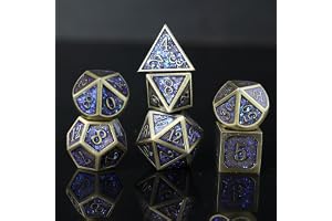 Metall DND kub set 7 ark DND tärning polyeder D20 D12 D10 D% D8 D6 D4 för dungeons & dragons RPG brädspel bordsspel RPG MTG s