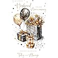 Cherry Orchard 'Wonderful Husband' Birthday Card - Gold Foil, 245x172mm, From Grayson Range