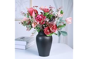 WAKISAKI - Flores Artificiales en jarrón, arreglos Florales, Centro de Mesa de Comedor, decoración de Mesa para Sala de Estar Mesa de café, Flores Artificiales para, Cantidad: 1 (Duchess)
