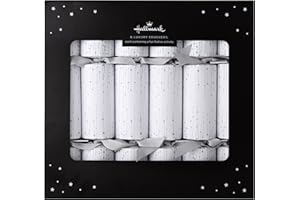 Hallmark Luxury Silver & White Christmas Crackers, Pack of 6 in 1 Design