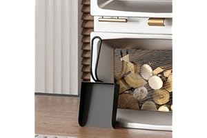 Kingson Black Fireplace Shovel – 25x10cm – Log Burner Accessory – Durable and Stylish Tool for Efficient Hearth Maintenance