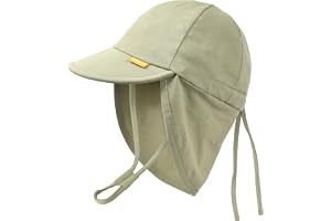 FURTALK Cotton Baby Toddler Sun Hat UPF 50+ UV Protection Kids Unisex Girls & Boys Summer Cap with Adjustable Chin Strap Neck
