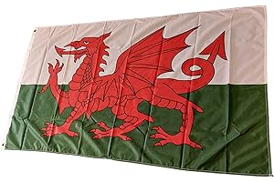 NWFlags Outdoor Heavy Wales Flag 5ft x 3ft 110d Knitted Polyester Suitable for Flagpoles…