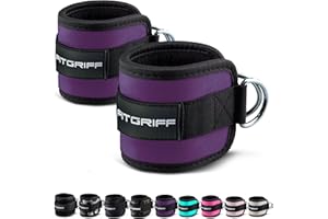 Fitgriff® Sangle Cheville Musculation Poulie V1 - Ankle Straps pour Sport, Kickback, Entraînement des Fessiers - Accessoires de Fitness pour Cable Machines