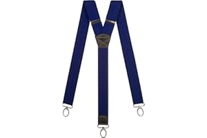 Olata Heavy Duty Y-Shape Braces/Suspenders with Carabiner Clips - 4cm