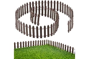 HJU Recinzione In Legno Mini Recinzione Da Giardino In Miniatura Mini Recinzione Di Legno Recinto In Miniatura Piccola Recinzione Legno Mini Recinzioni In Legno 90 X 5 Cm,Decorazione Contenitore Bonsai