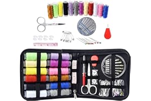 LauCentral Travel Sewing Kit, Complet Mini Kit de Couture avec Boîte, Set de Couture pour la Maison, Les Voyages et Les Urgences