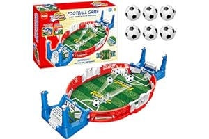 FainFun Mini Football avec 6 Balles, Jeu de Baby Foot Interactif, Table de Football, Mini Baby Foot de Table Enfant Cadeau de Fête pour Enfants et Adultes, Baby Foot Enfant