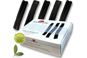AREKUSAN Charbon Actif Purificateur Eau X5 Japonais Filtre L'eau du Robinet. Kishu Binchotan 100% Naturel de Chêne Ubamegashi Wakayama au Japon. Charbon Vegetal Bio Purification Eaux Carafe Bouteille Gourde