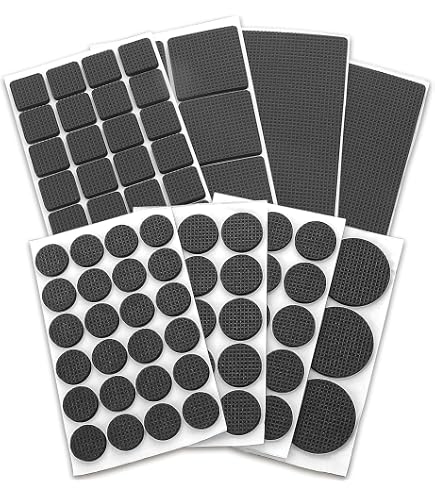 sourcing map 64Pcs Non Slip Felt Furniture Pads, 38mm Round Self Adhesive Felt Bumpers Noise Reducing Furniture Feet Floor Protector for Chairs Tables Furniture Legs (White 3mm Thick