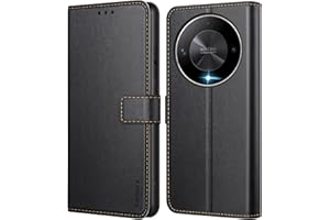 Ganbary Funda Compatible con Honor Magic 6 Lite, Funda Tapa Libro Movil Carcasa PU Cuero Funda para Honor Magic 6 Lite [Protección Completa] [Ranura Tarjeta][Función Soporte], Negro