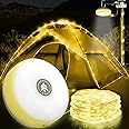 Camping String Lights 20M Camping Fairy Lights Garden String Light Rechargeable Waterproof Portable Outdoor String Lights Camping String Lights Reel USB Camping Light for Outdoor Indoor Home Garden