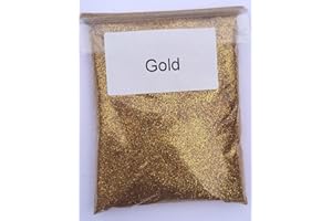 EliteKoopers 10gm Gold Ultra Fine Glitter for Craft Art Glass Covering Wine Glass Decor