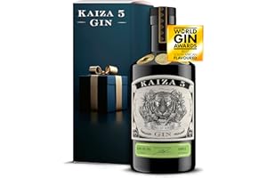‎KAIZA KAIZA 5 GIN - 0,5 l - 43% | Der ausgezeichnete Gin aus Südafrika/Kapstadt | Frisch, weich, exotisch mit schwarzer Johannisbeere und Grapefruit | Perfekt als Gin Tonic