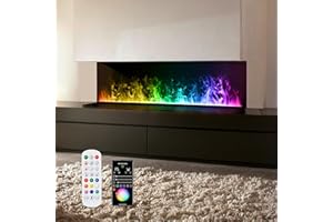 ‎MEXHOM Mexhom Water Vapour Fireplace, Remote Control, Automatic/Manual Water Addition, App Control, Multiple Colours, Electric Fireplace, 100 cm, No Heating
