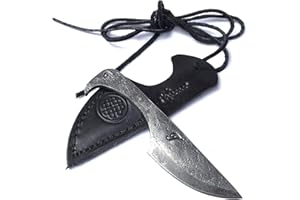 Toferner - Cuchillo de flamenco, color negro, cuchillo forjado a mano – Deporte – Caja de cuero genuino hecha a mano – Hoja pulida y endurecida hermoso producto