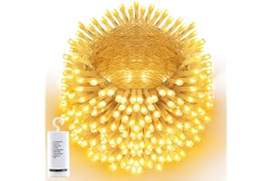 ‎JOOMER Joomer Weihnachten Lichterkette, 20M 200 LED Lichterkette Außen Batterie Timer, 8 Modi Weihnachtsbaum Lichterkette Wasserdichte Weihnachtsdeko für Balkon Zimmer Party Hochzeit Festival, Warmweiß